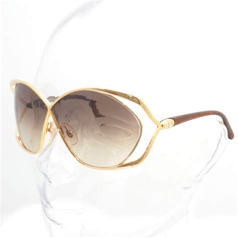 Dior Gold Butterfly Vintage Sunglasses for sale 